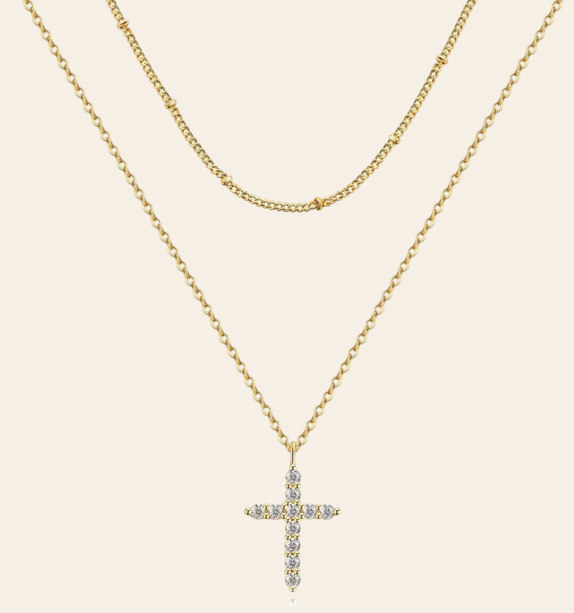 The Divinity Layered Cross Necklace
