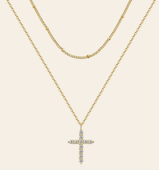 The Divinity Layered Cross Necklace