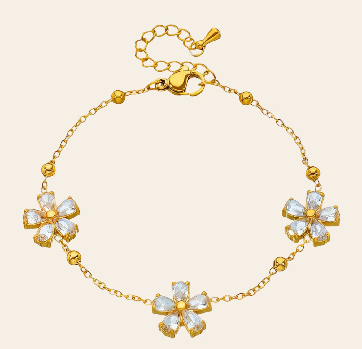 Petal & Glow Floral Bracelet