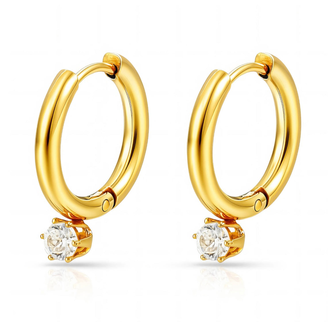 The Aria Solitaire Drop Huggies