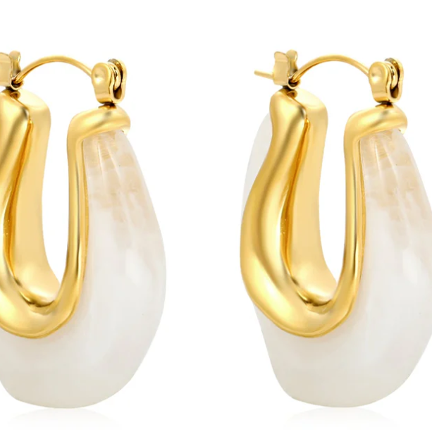 The Sculptural Resin Hoop Earrings