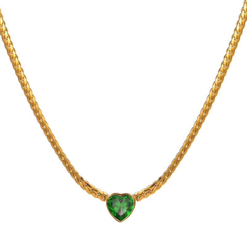 The Emerald Heart Statement Necklace