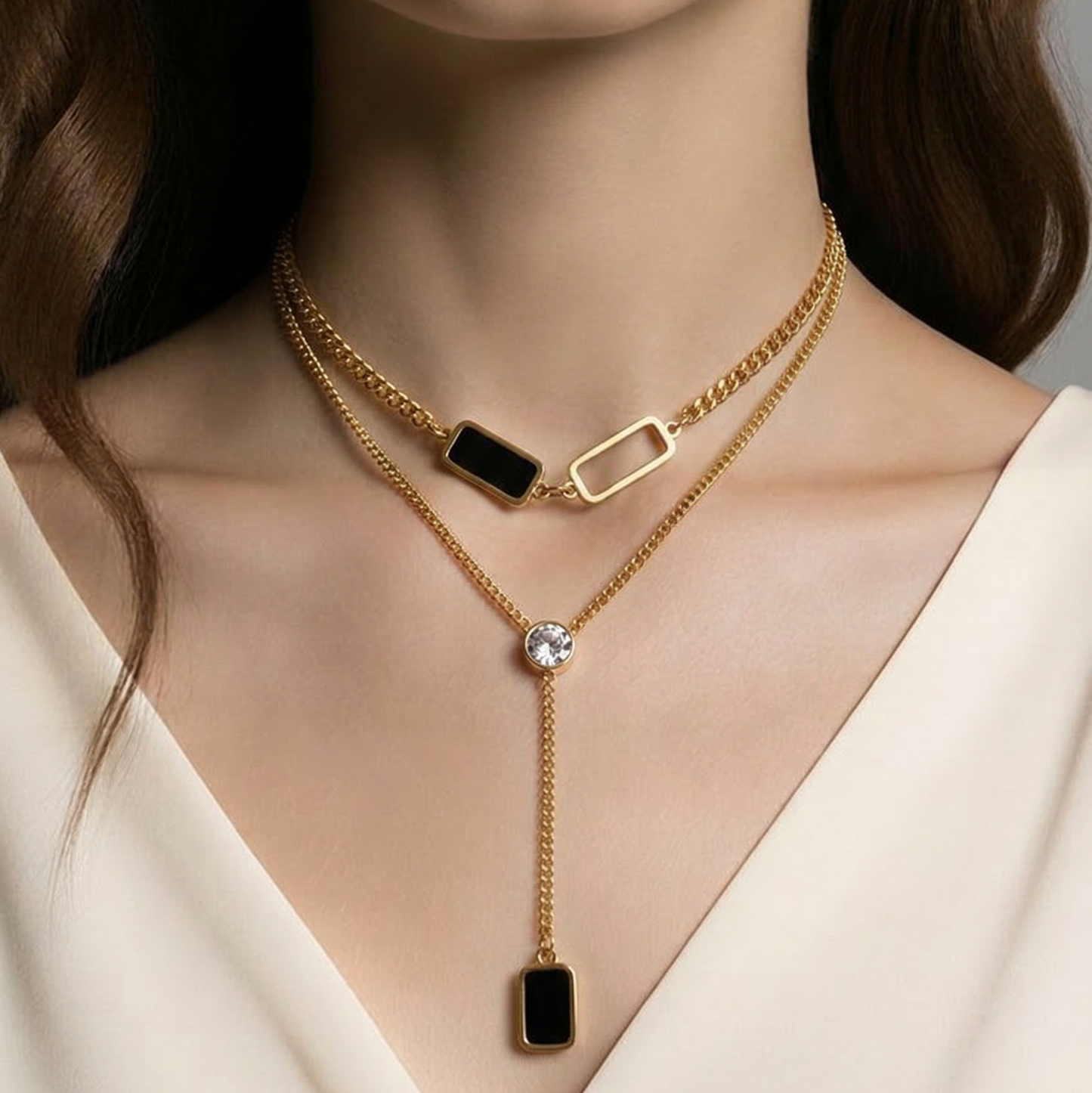The Onyx & Light Layered Lariat