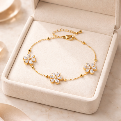 Petal & Glow Floral Bracelet
