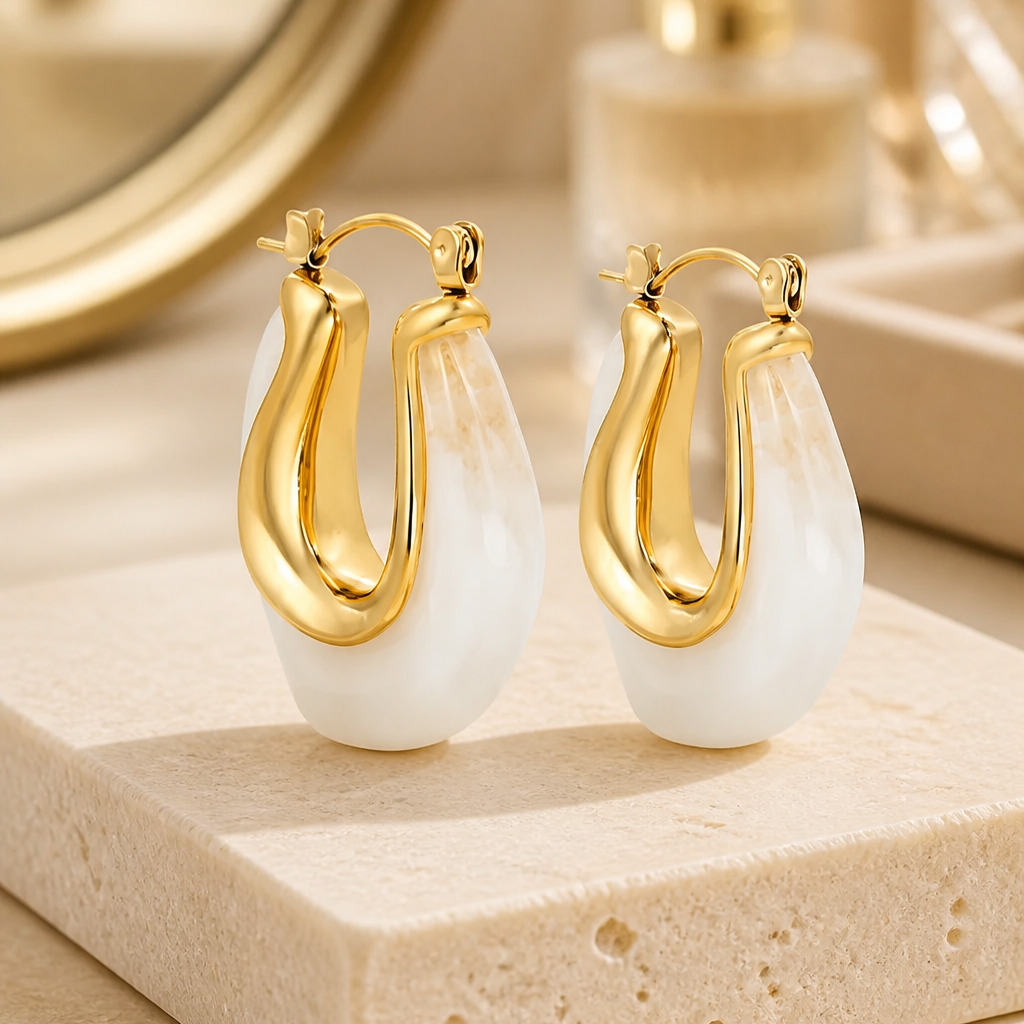 The Sculptural Resin Hoop Earrings