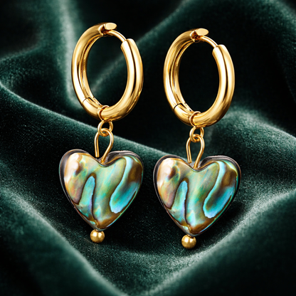 Aura Heart Huggie Earrings