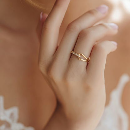 Lumina Wave Delicate Ring