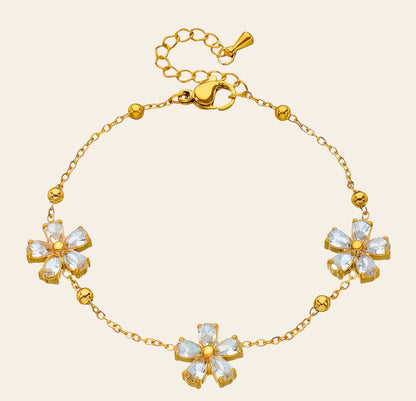 Petal & Glow Floral Bracelet
