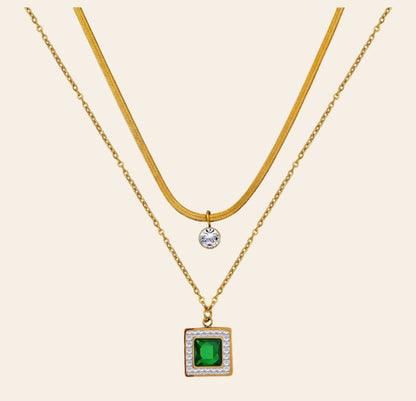The Emerald Solstice Layered Necklace