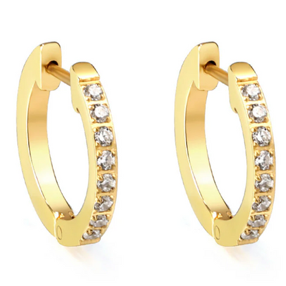 Classic Pave Huggie Hoops