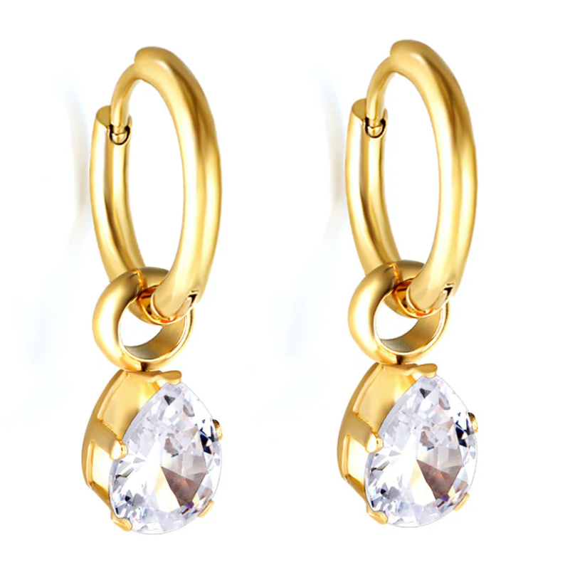 The Aria Solitaire Drop Huggies