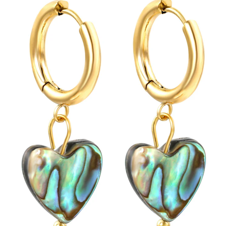Aura Heart Huggie Earrings
