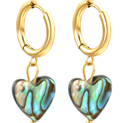 Aura Heart Huggie Earrings
