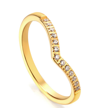 Nova Chevron Pave Wishbone Ring