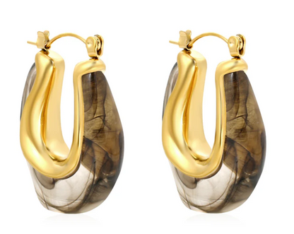 The Sculptural Resin Hoop Earrings